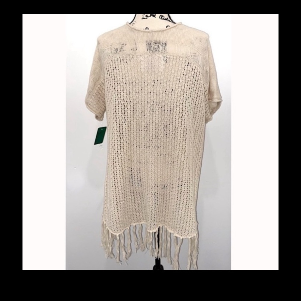 ✨ Sloane Rouge for Anthropologie Boho Fringe Top – Effortless Festival Vibes 🤍🌿✨ - Picture 4 of 12
